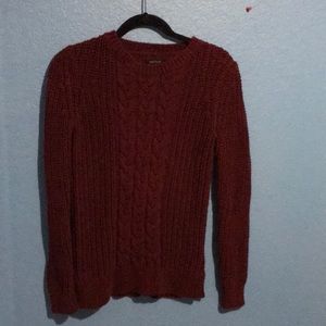 NAUTICA Maroon cotton knit sweater